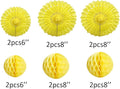 6’’ 8’’ Honeycomb Balls Tissue Paper Fans Party Honeycomb Ball, 12pcs