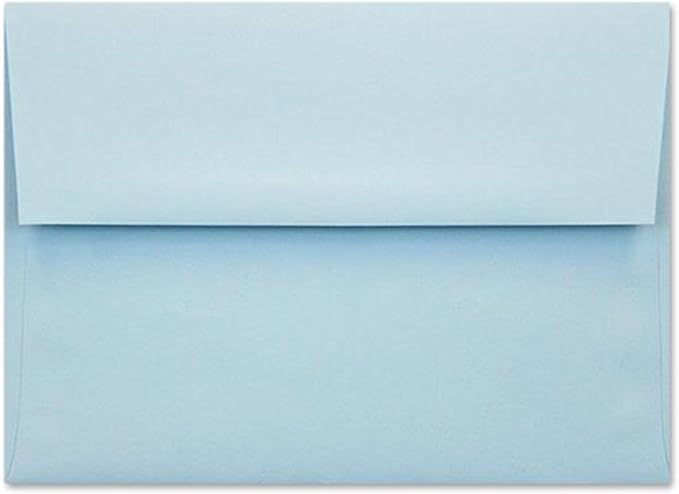 A7 Invitation Envelopes - Peel & Press - 24lb Heavy Duty Envelopes for Wedding Baby Shower Birthday Invitations - 5 1/4" x 7 1/4" (Pastel Blue, 50)