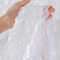 Wavy Metallic Tinsel Curtain Foil Fringe Backdrop, 3Pcs – White, 3.3 Ft