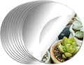 9PCS 8inch Round Mirror Centerpieces for Tables, Acrylic Circle Mirror Centerpieces for Table Candle Plate Circle Mirror Trays for Wedding Centerpieces Baby Shower Party Decorations