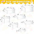 Large Buffet Risers Set 6" to 12" Acrylic Display Box Catering, 7 Pcs