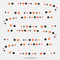 Black Circle Dot Garland Black Orange and White Polka Dot, 46Ft – Orange