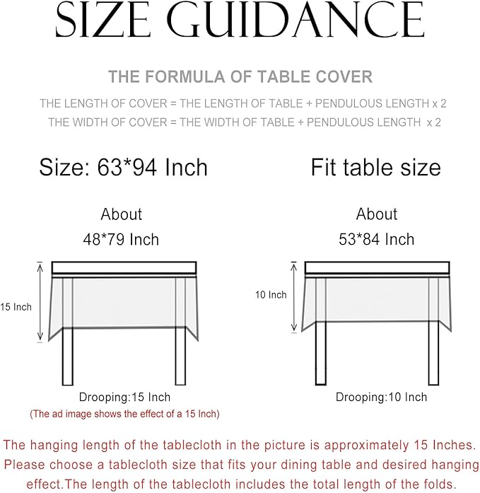 patdrea Designer Vintage Linen Long Tablecloth for Rectangle Table,French Soft Durable Floral Tablecloths,Colorful Table Cover for Kitchen Dining,Parties,Christmas,Thanksgiving,Party,63"x94"-Puno