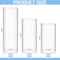 Thin Glass Cylinder Vases 2.5''/3.3'' Diameter 2mm Wall, 12 Pcs