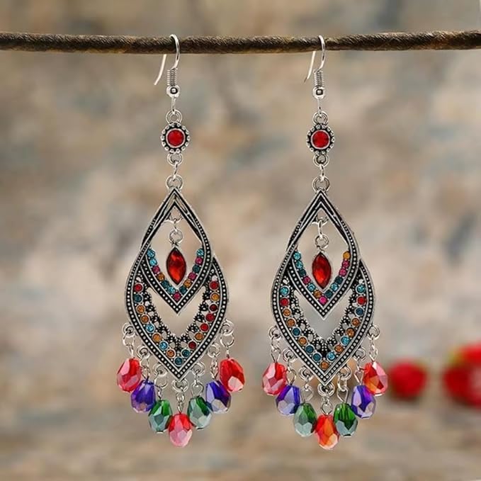 50pcs 10x15mm Teardrop Crystal Glass Beads Vertical Hole Faceted Glass Teardrop Spacer Beads for Bracelets Necklace Earring DIY Jewelry Making Craft(Silver)