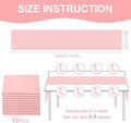 10ft Chiffon Table Runners Wedding Table Runner, 10 Pack – Baby Pink