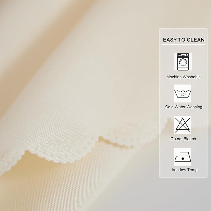 Small Round Beige Tablecloth 36 Inch Polyester Fabric Washable Table Cover Decorative Wrinkle Resistant Solid Color Table Cloth for Dining Party Wedding Camping