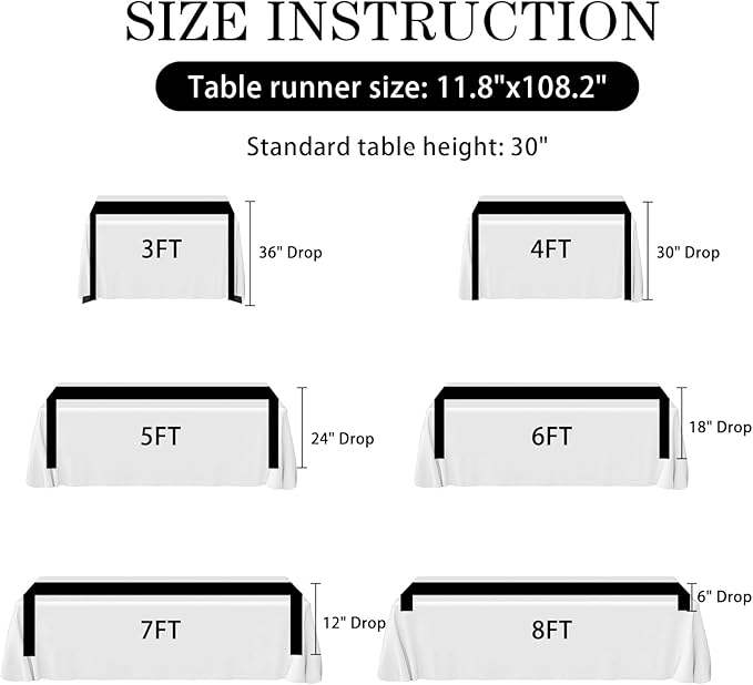 SHEJIZE 20 Pack Black Satin Table Runner 12x108 Inches Long, Bright Silky Smooth Satin Table Runner Table Decor for Wedding Banquet Christmas Prom Event Birthday Party