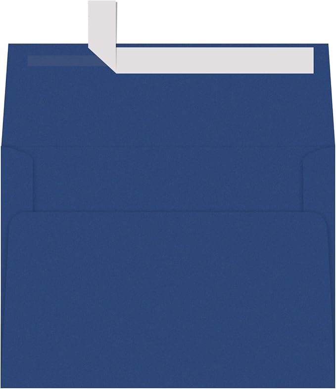 Greeting Card Envelopes, 100 Count Blue Self-Seal 4.375 x 5.75 Inch