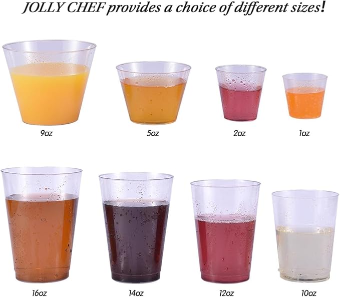 Plastic Party Cups, 5 oz Clear Disposable, 100 Pack