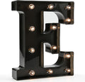 OYCBUZO Light Up Black Alphabet Marquee Letters Sign LED Marquee Number Lights Sign for Night Light Home Bar Christmas Lamp Birthday Party Wedding Decoration E