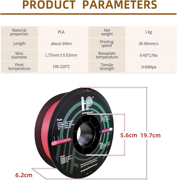 3D Printing Filament, Glitter Pink PLA, 1.75mm, 1 kg Spool