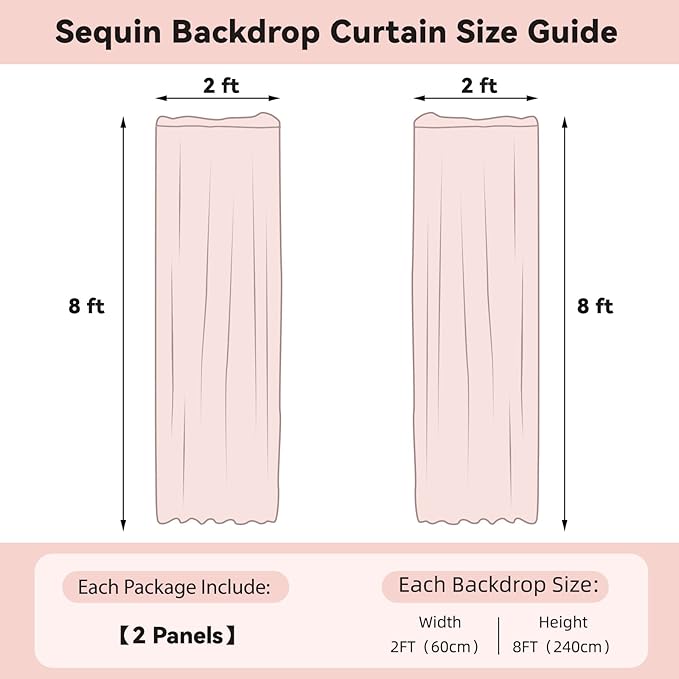 Sugargirl Red Sequin Backdrop Curtain 2 Panels 2FTx8FT Glitter Red Background Drapes Sparkle Photography Backdrop for Party Wedding Birthday Wall Decoration