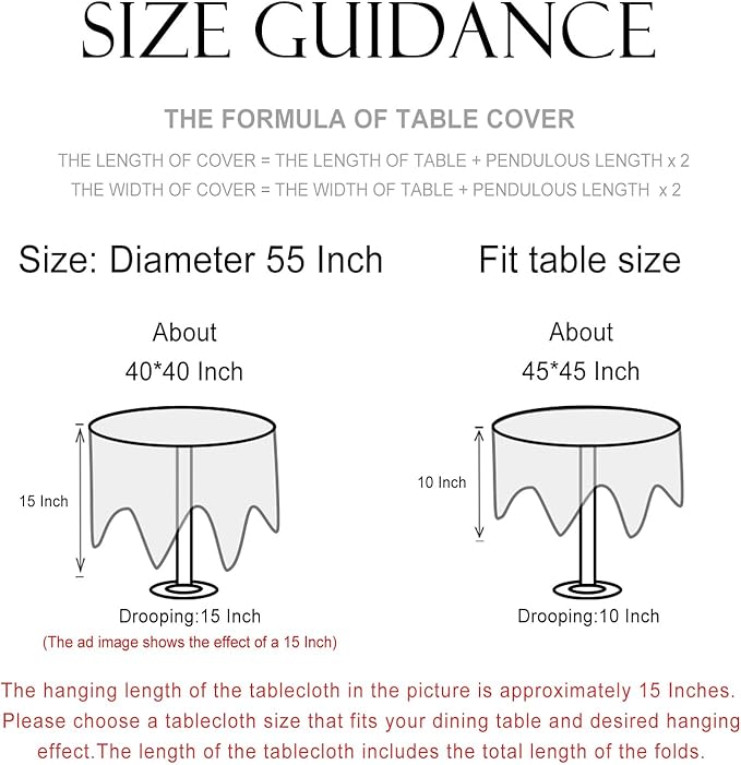 patdrea Designer Linen Vintage Green Tablecloth for Round Table,Durable Fruits Pattern Yellow Tablecloths,Fall Decor Table Cover for Kitchen Dining Christmas,Thanksgiving,Diameter 55"-Ania a