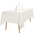 Ascoza 2pack 60x102 Inch Ivory Rectangular Tablecloth 6 Feet Table Cloth in Polyester Fabric for Wedding/Banquet/Restaurant/Parties