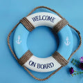 Lifebuoy Wall Hanging Decor, Welcome Aboard Mediterranean Style Home