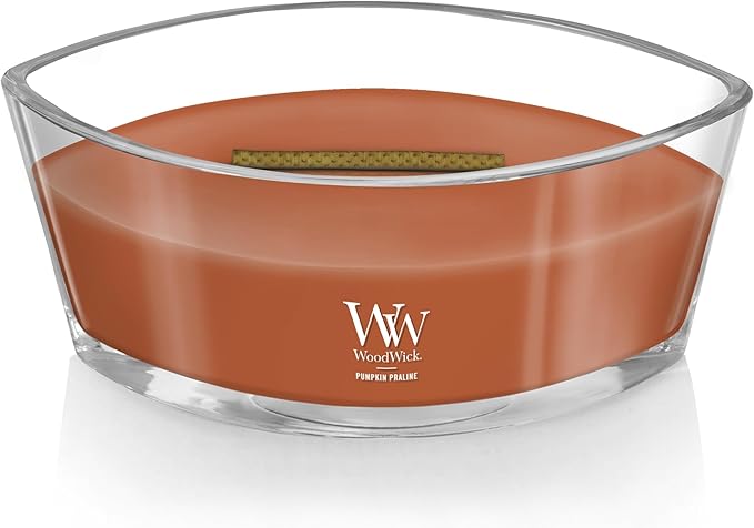 Jar Candle in Pumpkin Praline Scent, Orange, 2.85 lb Ellipse Vessel