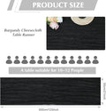Cheesecloth Table Runner -21*120Inch Long Boho Wedding, 10 Pack – Black
