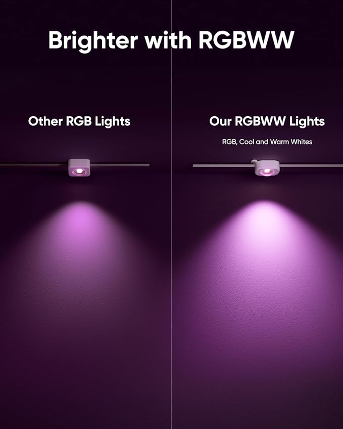 Outdoor String Lights, 50 ft, RGB Warm and Cool White LEDs, IP65