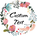 Custom Stickers for Weddings, Birthdays & Businesses - Personalized Labels with Your Logo - Waterproof, Fade and Heat Resistant - Pack of 100-1000 (Wreath M, 3.5 Inch)