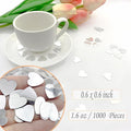 Heart Confetti Valentine's Day Table Confetti Metallic Foil – Silver
