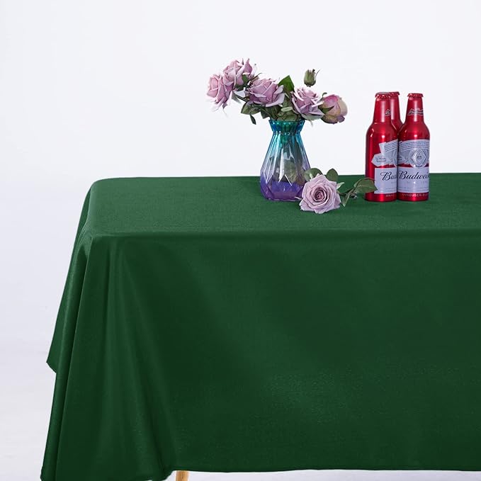 Ascoza 2pack 60x120 Inch Hunter Rectangular Tablecloth 6 Feet Table Cloth in Polyester Fabric for Wedding/Banquet/Restaurant/Parties