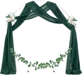 Wedding Arch Draping Fabric 3 Panels Sheer, 29" X 19Ft – Emerald Green