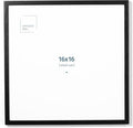 Opposite Wall - 16x16 in - Black Solid Oak Wood Picture Frame - Lightweight, Versatile & Shatterproof - Wall Hanging Poster or Photo Frame - Wall Decor for Office, Gallery & Home