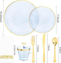 Blue Plastic Plates, 350 Pcs – Clear