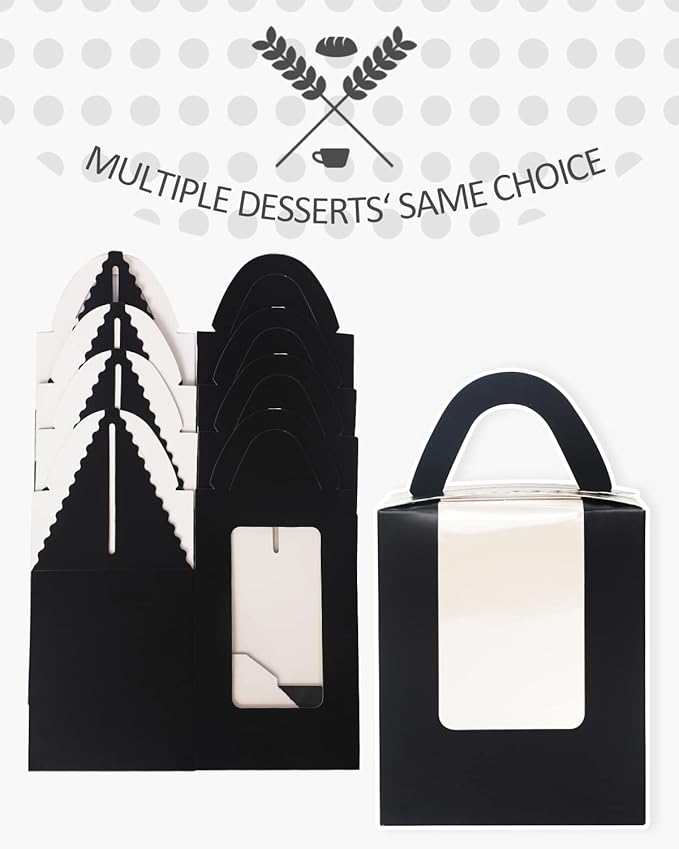 Cupcake Carriers 100 Black Boxes with 100 Holder Inserts
