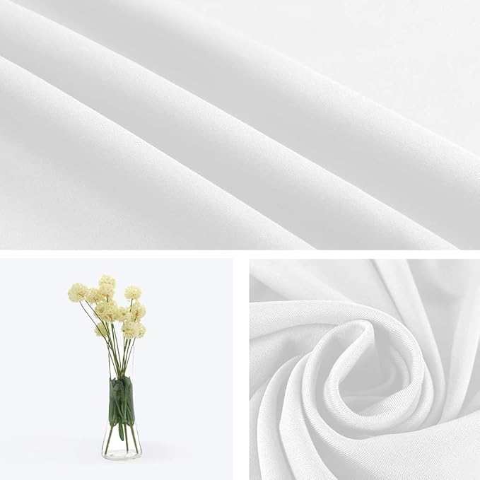 10x12ft White Backdrop for Photography, Polyester White Screen with 4 Clamps for Multiple Occasions