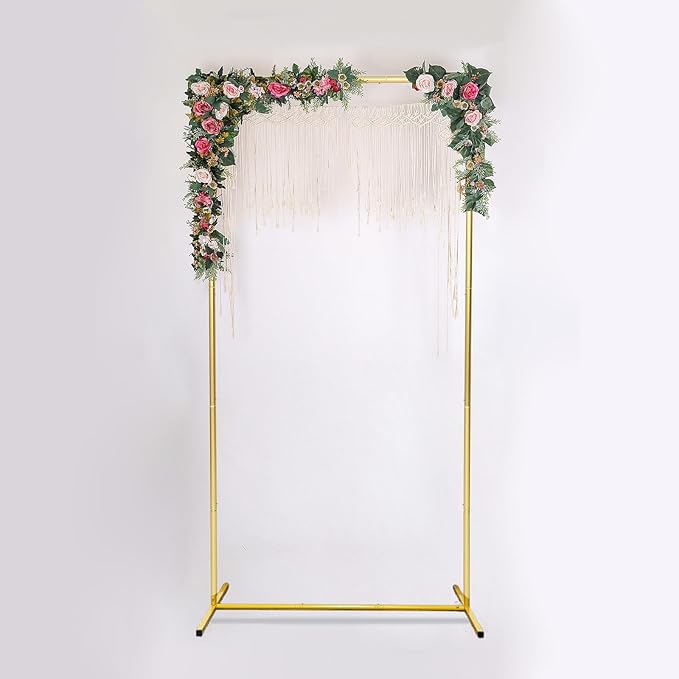 Arbor Square Metal Backdrop Stand, Gold Finish, 39.6 x 79.2 Inch