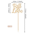 Fall in Love Cupcake Toppers Glitter Fall Theme Bridal Shower, 24 PCS