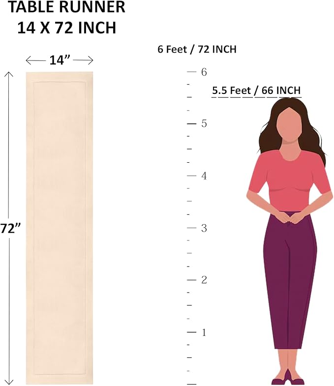 Solino Home Linen Soft Grey Table Runner 72 Inches Long - 100% Pure Linen Hemstitch Table Runner 14 x 72 Inch for Dresser, Dining, Fall, Autumn, Halloween, Thanksgiving, Christmas - Classic Hemstitch