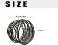 Napkin Rings – Black, 6 PCS Metal Napkin Rings(Twisted Wire) Napkin