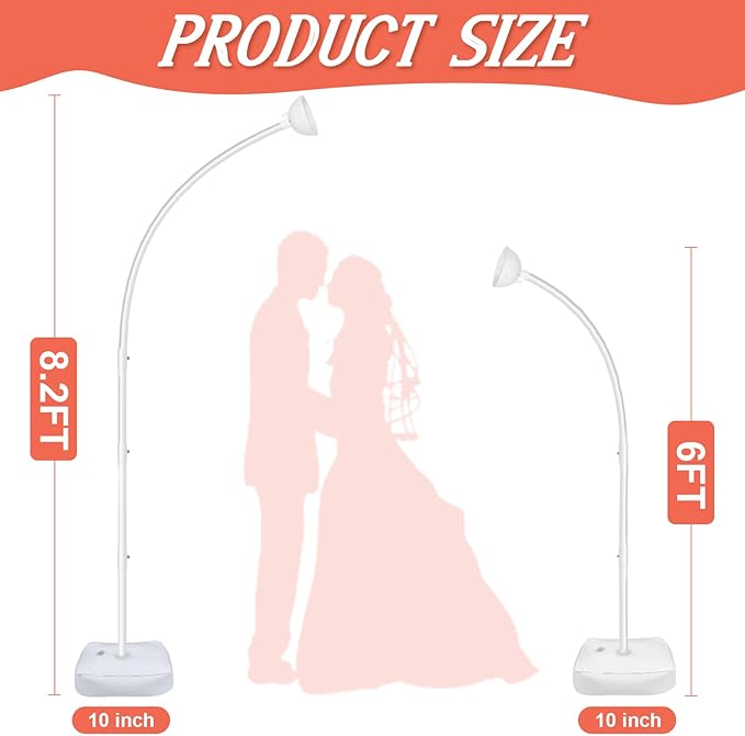 Half Balloon Arch Stand Kit, White PVC, 96 Inch