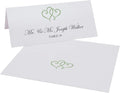 Linked Hearts Place Cards, Sage (Choose Color)