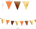 Fall Party Decorations Gold Brown Metallic Fabric Triangle – Orange
