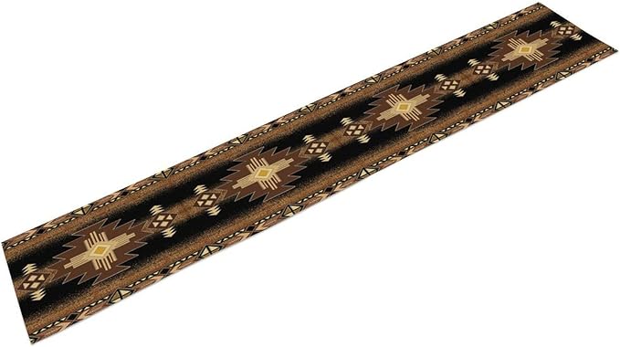 Aztec Table Runner Southwestern Native Vintage Geometric Pattern Table Runner Retro Country Table Dinner Decoration 13x120 Inch