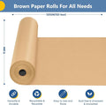 Wrapping Paper, 17.8" X 1200" Brown Kraft Paper Roll Bulletin Board