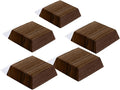UNIQOOO 12 Pack Trapezoid Walnut Wood Stand |1.2mm Slot for Cardstock, Wedding Table Numbers Holders, Photo Holder, Photo Display Stand for Event Decor, Retail Shop, Cafe Restaurant Menu, Business Card, Name Tag