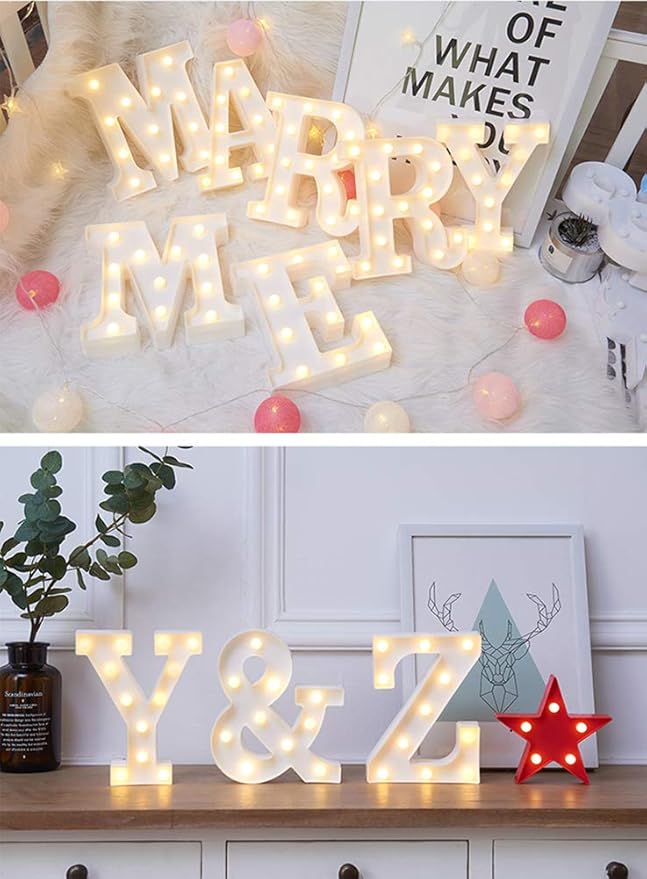 MUMUXI Marquee Light Up Letters | Large Light Up Numbers | Battery Powered and Bright with Every Letter of The Alphabet | for Wedding, Birthday, Party, Celebration, Christmas or Home Decoration (Z)