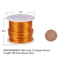 12 17 18 Guage Aluminum Wire (12 Gauge, 100FT) Anodized Jewelry Craft