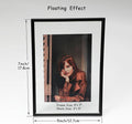 Floating Frame (, 5"x7" – Black, Vertical) with Romantic Heart
