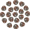 PATIKIL 20 Pcs Natural Heart Shaped Crystal Stone, 0.6 Inch Mini Polished Love Gemstone Crystal, Pocket Rock Engraved Worry Stones for Women Gifts Meditation, Gray Green