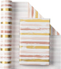 Reversible Wrapping Paper – Pink, 17 Inch X 33 Feet, Pink, Mini Roll