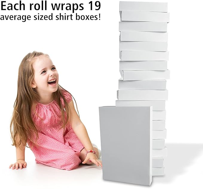 Current Kraft Light Bulb Double-Sided Rolled Christmas Wrapping Paper - Premium Jumbo 23-Inch x 32-Foot Gift Wrap Roll, 61 Square Feet Total