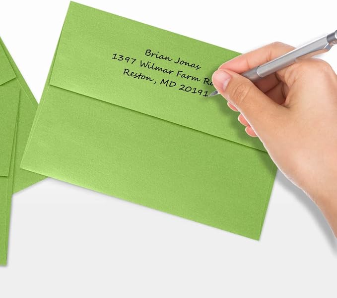 LUXPaper A7 Invitation Envelopes | Peel & Press | 5 1/4" x 7 1/4" | Fairway Metallic | 80lb. Text | 500 Qty