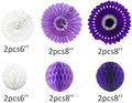 6’’ 8’’ Honeycomb Balls Tissue Paper Fans Party Honeycomb Ball, 12pcs