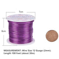 12 Gauge Aluminum Craft Wire Anodized Flexible Craft Wire, 100FT – Purple